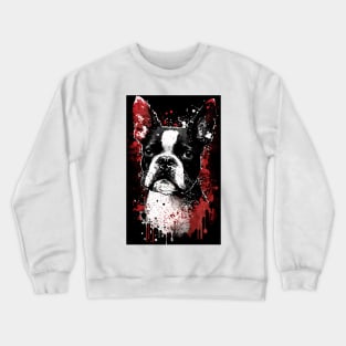 Boston Terrier Portrait Crewneck Sweatshirt